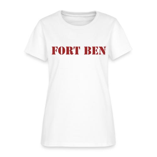FORT BEN, red stencil - Women's T-Shirt