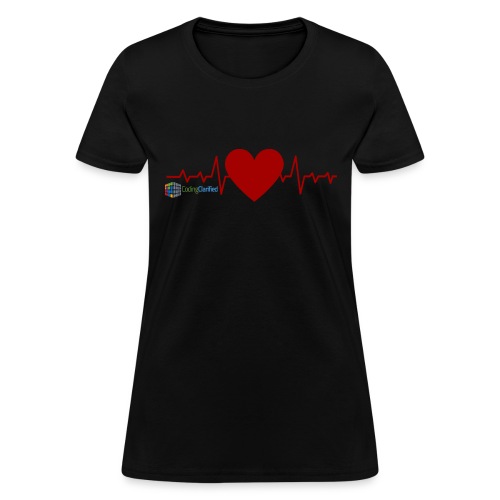 Heart with Heartbeat, Loving Medical Coding - Women's T-Shirt