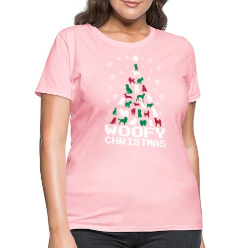 Woofy Christmas Tree - Women's T-Shirt