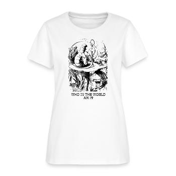 Alice in Wonderland Who in the world am I? shirt - Women's T-Shirt - white - Front