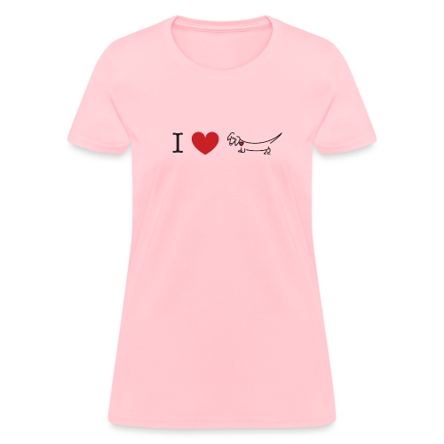I love Dachshund - Women's T-Shirt