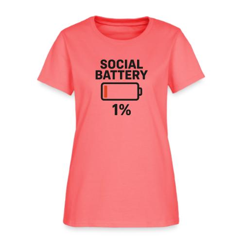 Social battery 1 percent - Women's T-Shirt