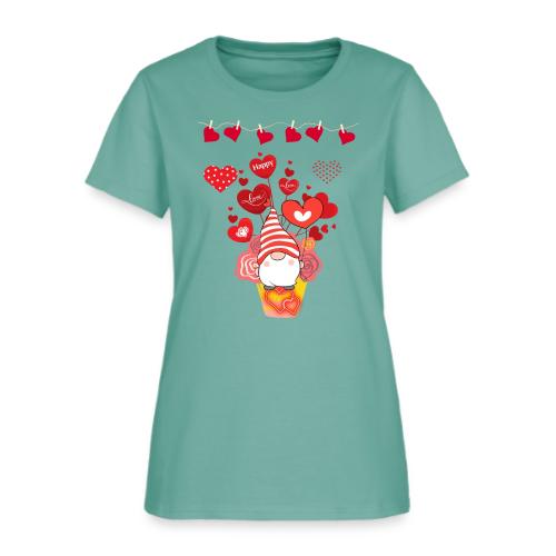 Design wrapped in love hearts, vibrating in love. - Women's T-Shirt