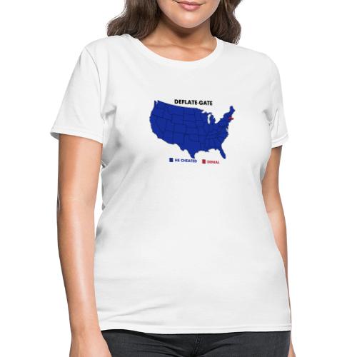 Deflate-Gate USA Map Opinion Poll - Women's T-Shirt