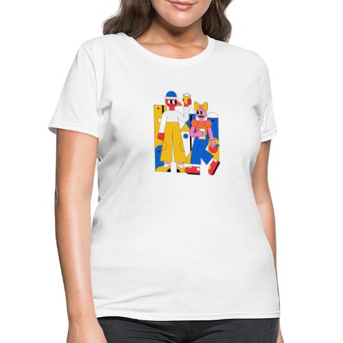 Bold Geometric Duo Pop Art - Women's T-Shirt