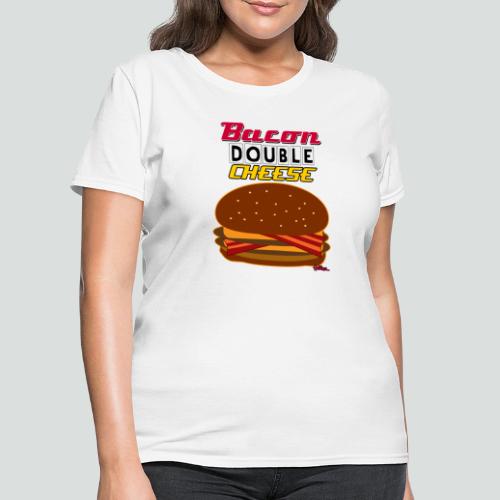Bacon Double Cheese Combo - Women's T-Shirt