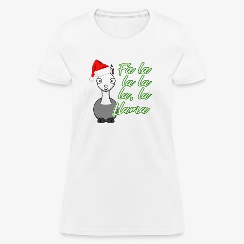 Christmas Llama Singing Christmas Carols - Women's T-Shirt