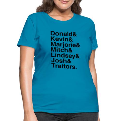 Republican Traitors Name Stack - Women's T-Shirt