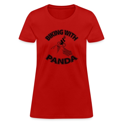 Biking with Panda - Women's T-Shirt