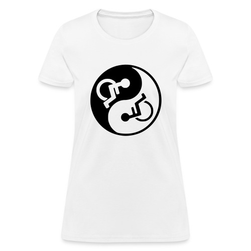 Wheelchair Yin en yang symbol, wheelchairuser * - Women's T-Shirt