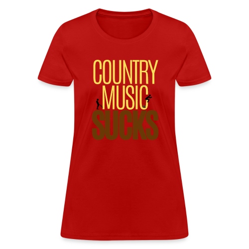 Country Music SUCKS (poop & pee version) - Women's T-Shirt