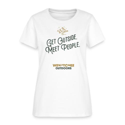 Get Outside. Meet People. Two Tone. - Women's T-Shirt