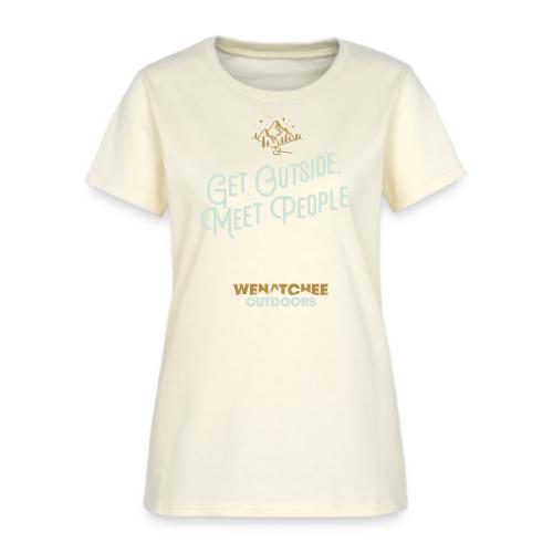 Get Outside. Meet People. 2-Tone, Alternate - Women's T-Shirt
