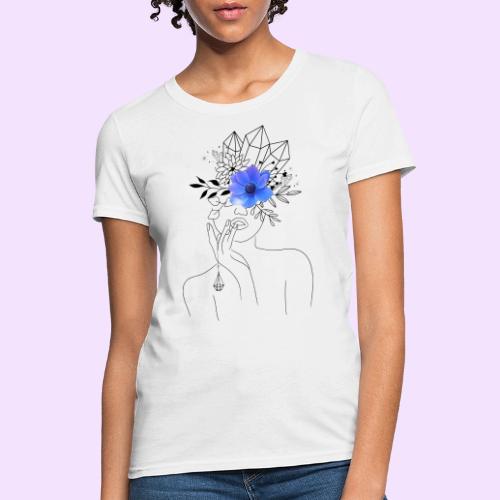 Third Eye Flower Goddess - Crystal Design - Women's T-Shirt