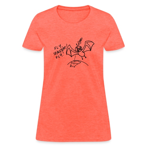 Fly Space Bat Fly Ladie's Tee (Light) - Women's T-Shirt