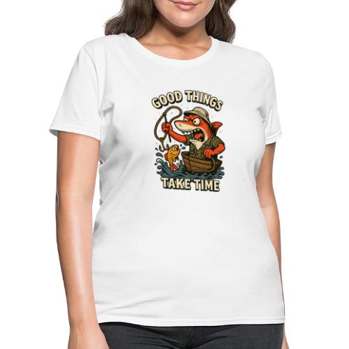 Funny Shark Fishing Motivation Shirt - Women's T-Shirt