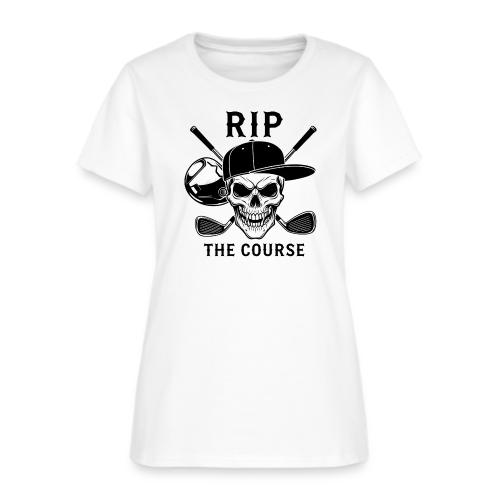 RIP THE COURSE - Skull Golf Gift Tee for Men - Women's T-Shirt