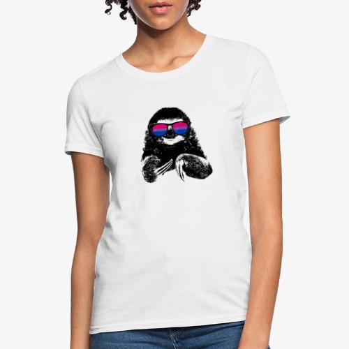 Pride Sloth Bisexual Flag Sunglasses - Women's T-Shirt