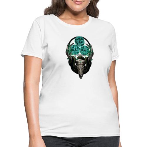 The Antlered Crown (White Text) - Women's T-Shirt