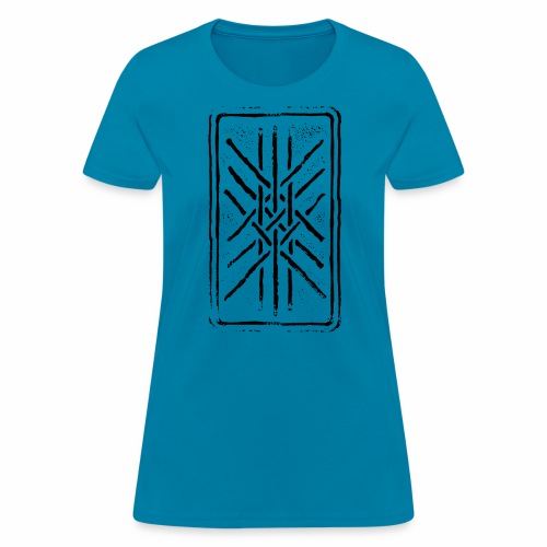 Web of Wyrd grid Skulds Web Net Bindrune symbol - Women's T-Shirt