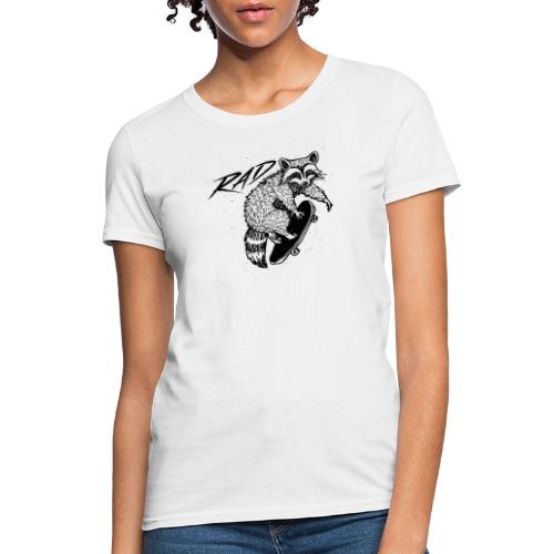 RAD Raccoon - Black Ink - Women's T-Shirt