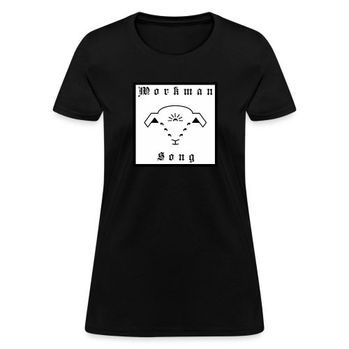 White Workman Song Lamb Logo with Text - Women's T-Shirt