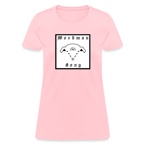 White Workman Song Lamb Logo with Text - Women's T-Shirt
