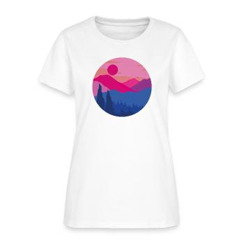 subtle bi flag sticker - Women's T-Shirt - white - Front