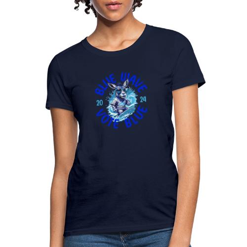 Ride The Blue Wave 2024 Election Surfing Design - Women's T-Shirt