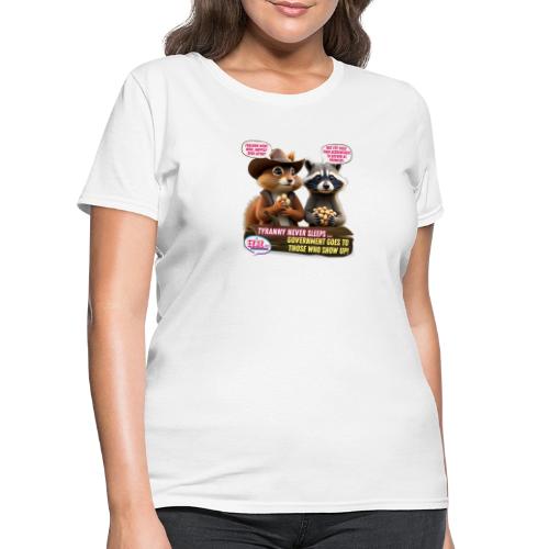 Freedom Squirrel and Raccoon - Women's T-Shirt