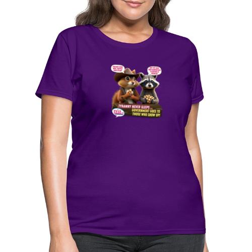 Freedom Squirrel and Raccoon - Women's T-Shirt