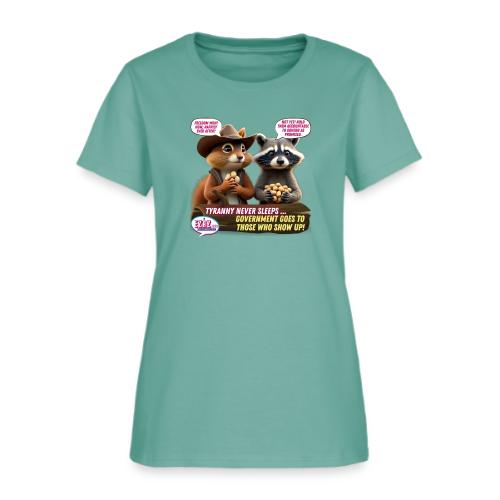 Freedom Squirrel and Raccoon - Women's T-Shirt