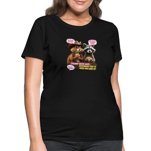 Freedom Squirrel and Raccoon - Women's T-Shirt