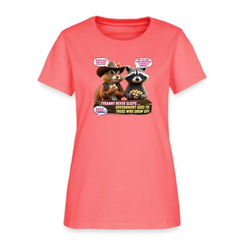 Freedom Squirrel and Raccoon - Women's T-Shirt
