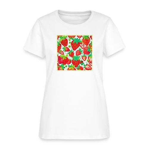 Strawberry Swirl Pattern - Women's T-Shirt