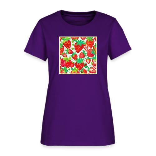Strawberry Swirl Pattern - Women's T-Shirt