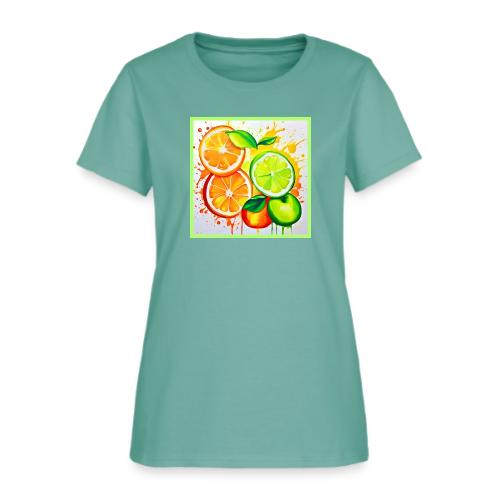 Neon Chaos Liquid Color Explosion - Women's T-Shirt