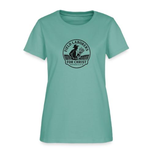 Field Labor Matt 9 37 Big background - Women's T-Shirt