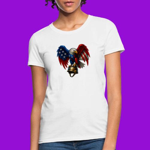 American Flag Bald Eagle - Helmet - Women's T-Shirt
