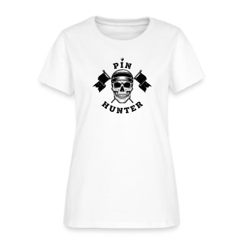 PIN HUNTER - Pro Golf Gift Tee - Skull & Flag - Women's T-Shirt