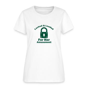 Locked and loaded BDSM fetish roleplay - Women's T-Shirt - white - Front