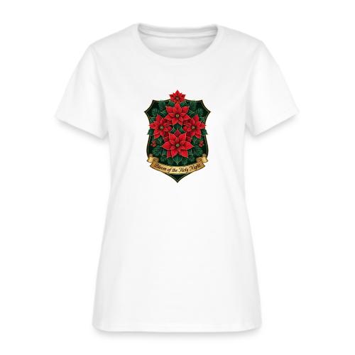 Poinsettia Crest T-Shirt - Women's T-Shirt