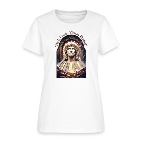 Easter He Is Risen Face of Christ T Shirt, Gift - Women's T-Shirt