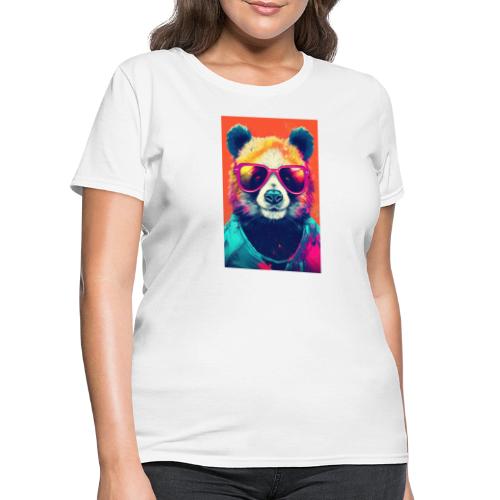 Panda in Pink Sunglasses - Women's T-Shirt