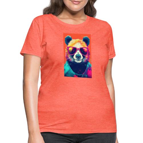Panda in Pink Sunglasses - Women's T-Shirt