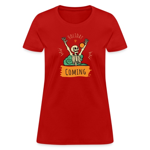 Orange Green Simple Holiday is Coming T Shirt - Women's T-Shirt