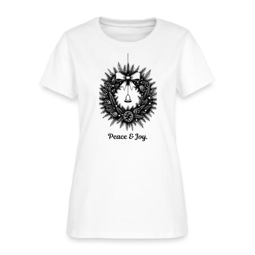 Peace & Joy T-Shirt | Minimalist Elegant Christmas - Women's T-Shirt