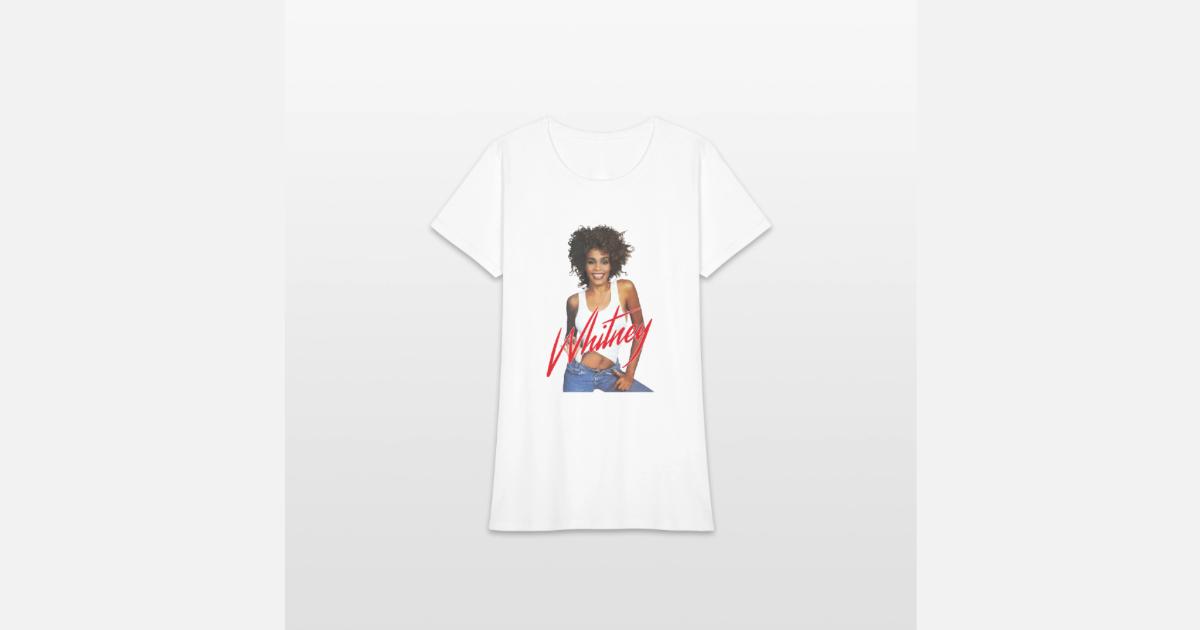 Whitney Houston Photo With Pink Nameplate' Women's T-Shirt
