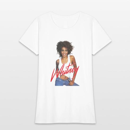 Whitney Houston Photo With Pink Nameplate' Women's T-Shirt