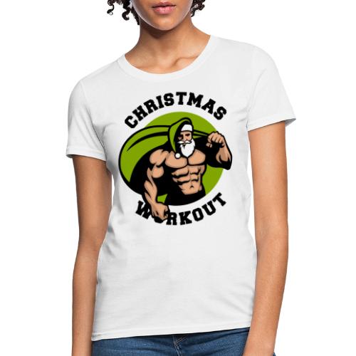 christmas bodybuilding santa fitness - Women's T-Shirt